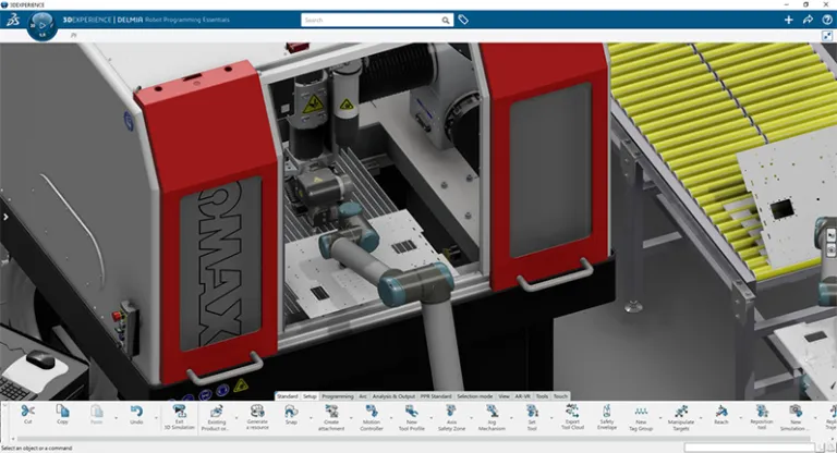Closeup of machine on assembly line - 3DEXPERIENCE Works