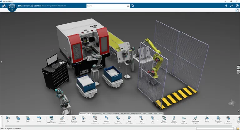 3D model of assembly line with robot - 3DEXPERIENCE Works