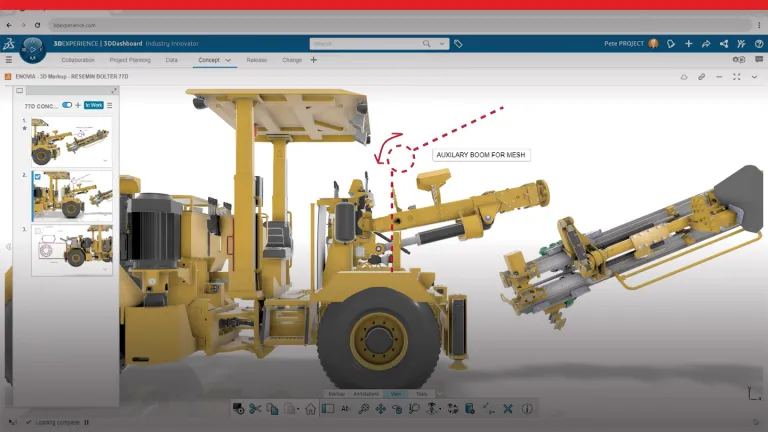 3D model with collaboration notes - 3DEXPERIENCE Works